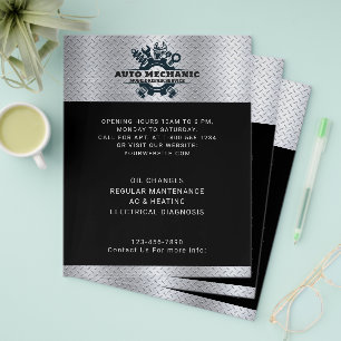 Flyer Servicio de reparación automática mecánica de auto