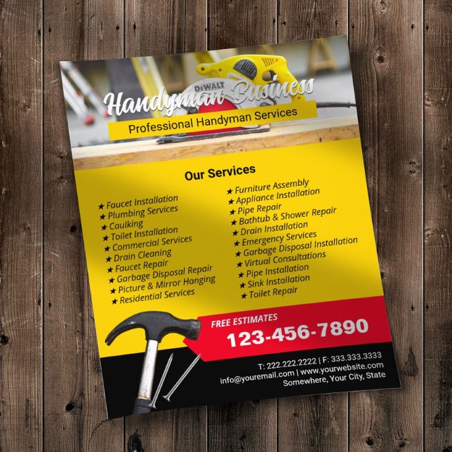 Flyer Servicio de Reparación Profesional de Handyman y R (Subido por el creador)