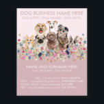 Flyer Servicio de sentado de perros rosados<br><div class="desc">Servicio de sentado de perros rosados</div>