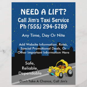 Flyer Servicio de taxi