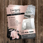 Flyer Servicio moderno de limpieza de casas de oro Rosa<br><div class="desc">Folletos de servicio de limpieza de casas profesionales.</div>
