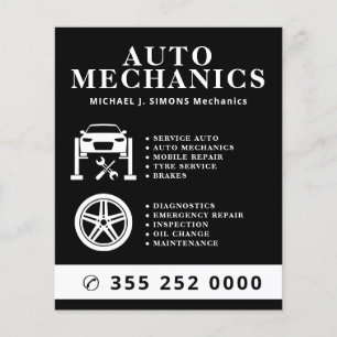 Flyer Servicio móvil de mecánico profesional de reparaci