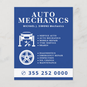 Flyer Servicio móvil de mecánico profesional de reparaci