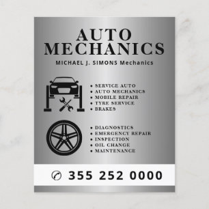 Flyer Servicio móvil de mecánico profesional de reparaci