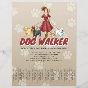 Flyer Servicio personalizado de cuidado de mascotas y pa