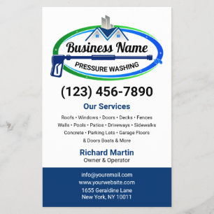 Flyer Servicio Profesional de Limpieza a Presión Verde A