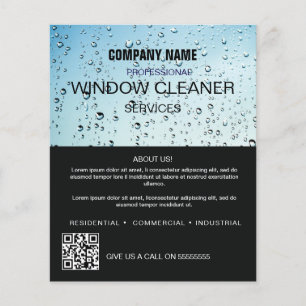 Flyer Servicio profesional de limpieza de VENTANAS Tarje