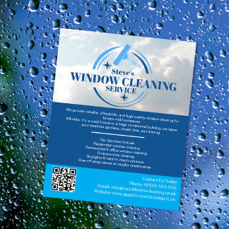 Flyer Servicio profesional de limpieza de VENTANAS Tarje