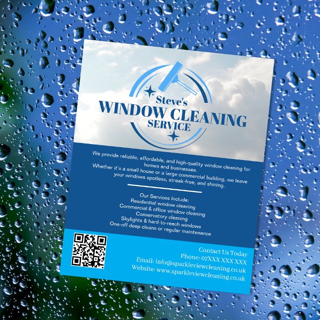 Flyer Servicio profesional de limpieza de VENTANAS Tarje (Subido por el creador)