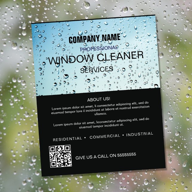 Flyer Servicio profesional de limpieza de VENTANAS Tarje (Subido por el creador)