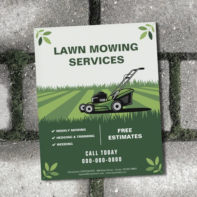Flyer Servicios de Corte de Césped (Lawn Mowing Services Flyer)