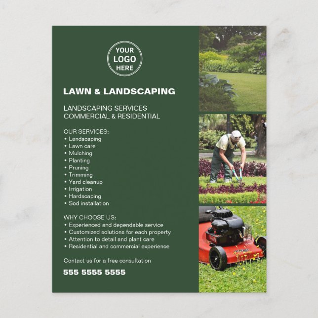 Flyer Servicios de cuidado de césped y jardinería Empres (Frente)