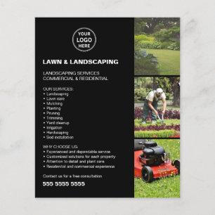 Flyer Servicios de cuidado de césped y jardinería Negoci