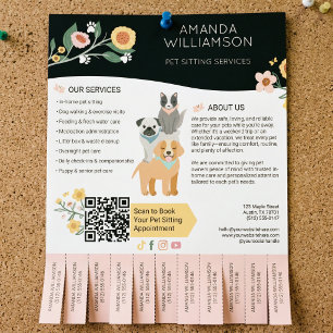 Flyer Servicios de Cuidado de Mascotas Perros Gatos Tabl