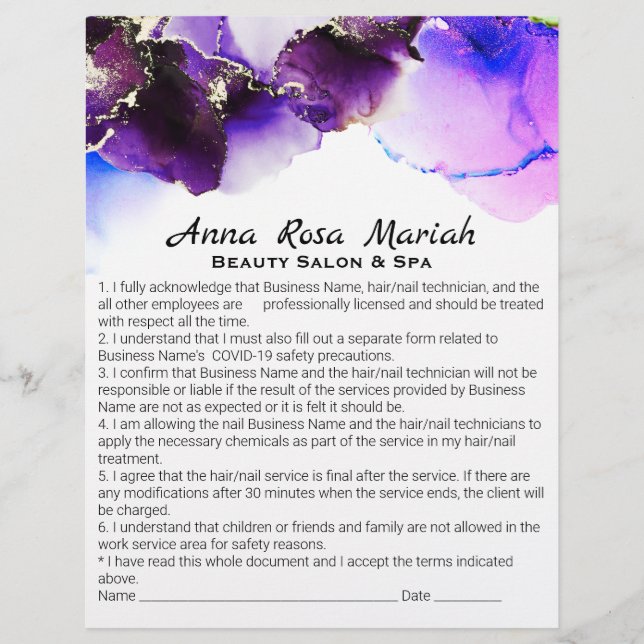 Flyer *~* Servicios de exención de responsabilidad abstr (Frente)