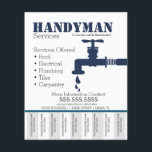 Flyer Servicios de fontanería de Handyman desgarrando vo<br><div class="desc">Volantes modernos para Handyman</div>