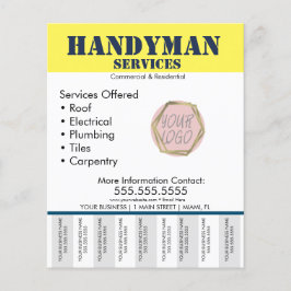 Flyer Servicios de fontanería de mano de obra limpia Des