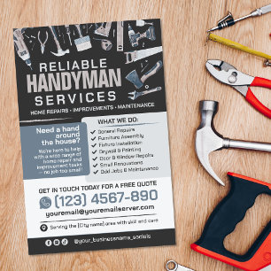 Flyer Servicios de Handyman - Reparación y mantenimiento