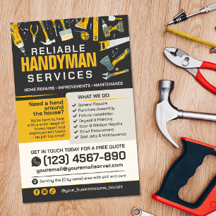 Flyer Servicios de Handyman - Reparación y mantenimiento