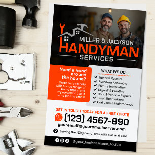 Flyer Servicios de Handyman - Reparación y mantenimiento