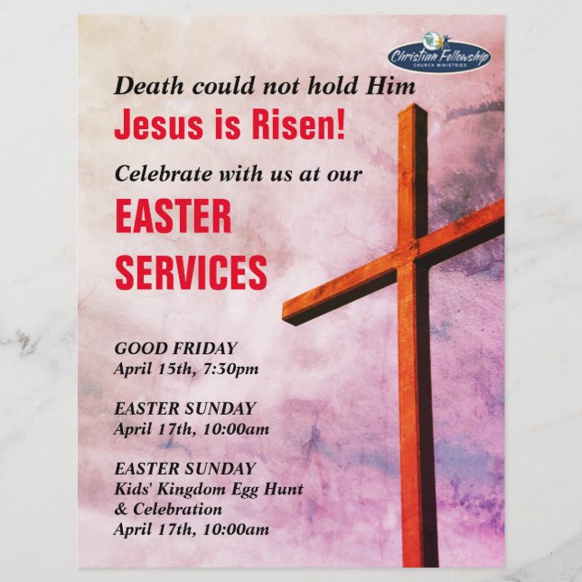 Flyer SERVICIOS DE IGLESIA MÁS FÁCIL | Jesús es una invi (Frente)