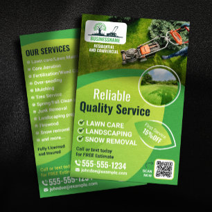 Flyer Servicios de jardinería y paisajismo de césped mod