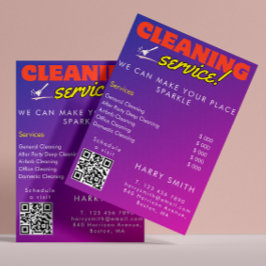 Flyer Servicios de limpieza Asistente de precio Scan par