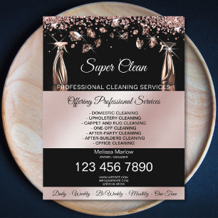 Flyer Servicios de limpieza de casas y limpieza de hogar