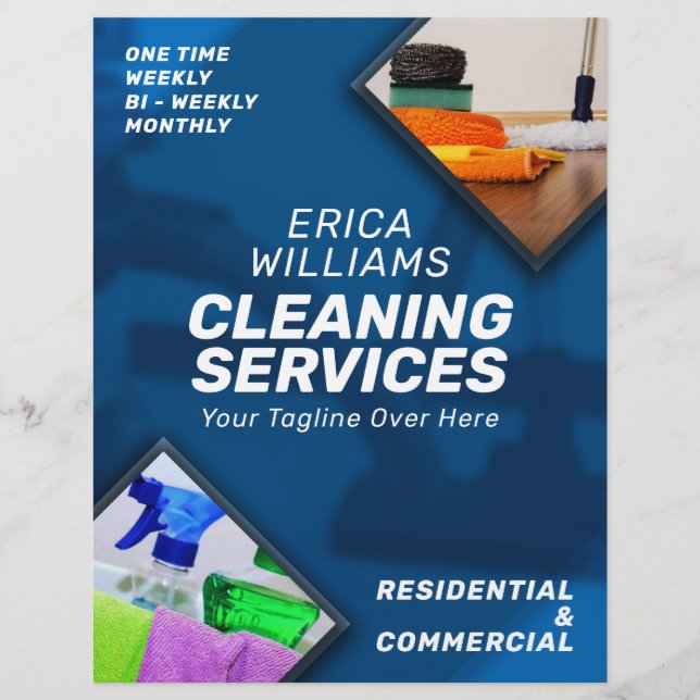 Flyer Servicios de limpieza modernos (Frente)