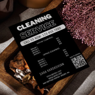 Flyer Servicios de limpieza por precio de empleada domés