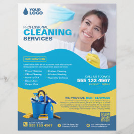 Flyer Servicios de limpieza profesional - (plantilla)