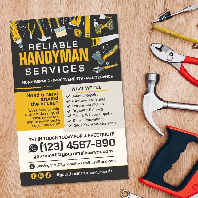 Flyer Servicios de Mano de Obra - Reparación y Mantenimi (Subido por el creador)