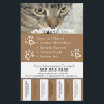 Flyer Servicios de Mascotas Empresa Tiras Desgarradoras<br><div class="desc">Volantes Modernos para Negocio de Cuidado de Mascotas</div>