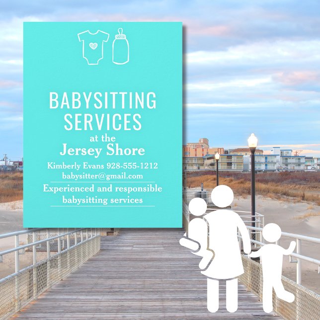 Flyer Servicios de niñera en la costa de Jersey (Subido por el creador)