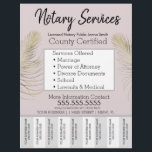 Flyer Servicios de Notaría Tiras Desgarradoras de Negoci<br><div class="desc">Volantes Modernos para Servicios de Notario Público</div>