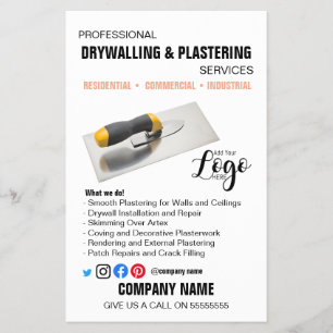Flyer Servicios de Plasteo Profesional y Skimming -