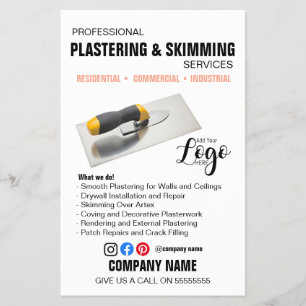 Flyer Servicios de Plasteo Profesional y Skimming -