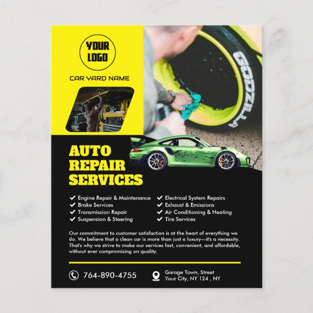 Flyer Servicios de reparación automática (Frente)