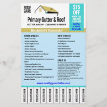 Servicios de techo y alcantarilla desgarran número