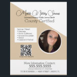 Flyer Servicios Móviles de Notaría Minimalista Foto QR F<br><div class="desc">Volantes Modernos para Servicios de Notario Público</div>