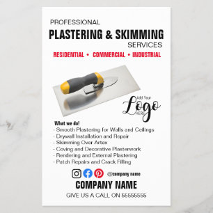 Flyer Servicios Profesionales de Enlucido y Revestimient