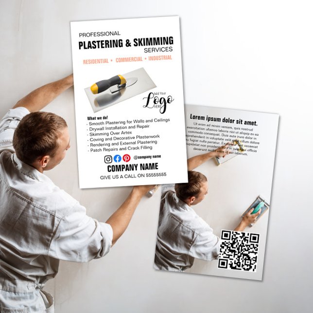 Flyer Servicios Profesionales de Enlucido y Revestimient (Subido por el creador)
