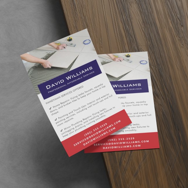 Flyer Servicios profesionales de suelos y Tiler Handyman (Subido por el creador)