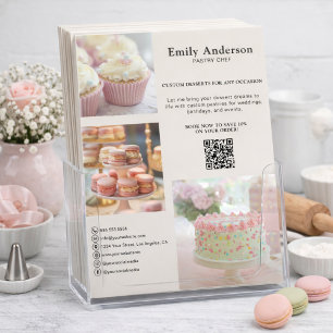 Flyer Servicios Promocionales de Chef Pastelero de Panad