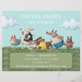 Flyer Servicios promocionales de cuidado de mascotas par