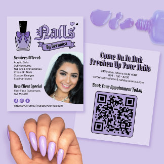 Flyer Servicios promocionales de tecnología de uñas góti