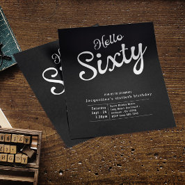 Flyer Sesenta Black White Budget Invitación a los 60 Año