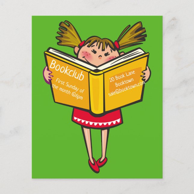 Flyer Sesión del libro del grupo Bookclub (Frente)