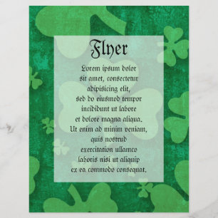 Flyer Shamrock Pattern