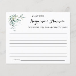 Flyer Share a Date Idea for Couple Bridal Shower card